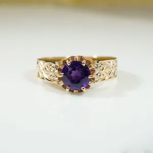 Regal Amethyst Recycled Gold Ring by 720