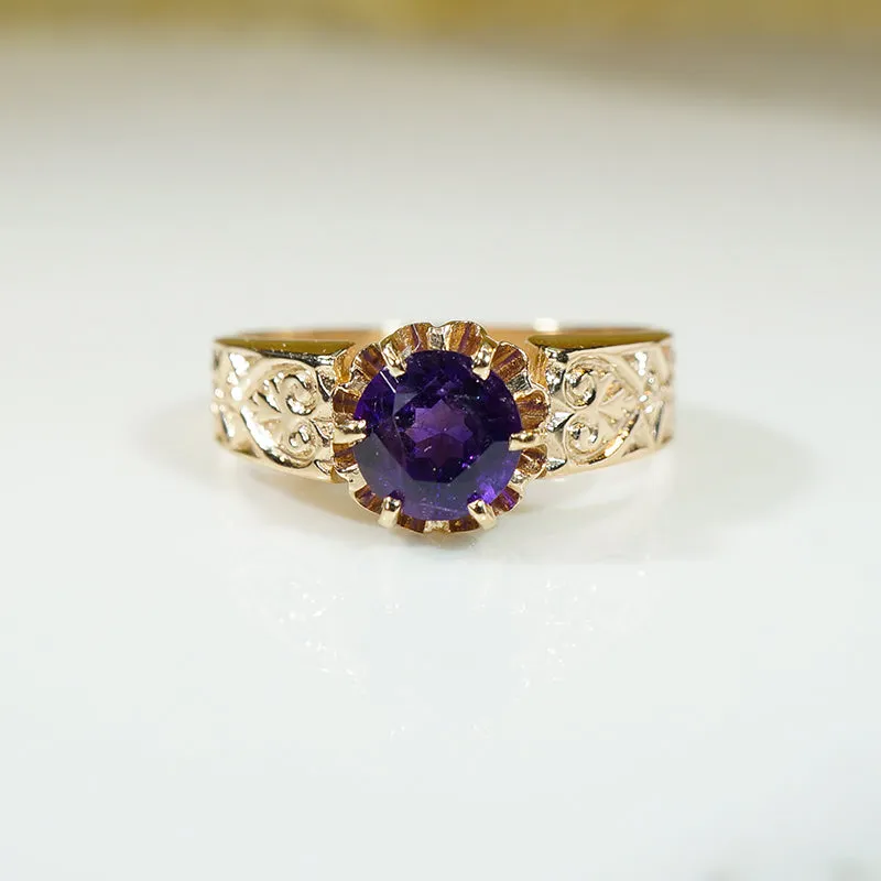 Regal Amethyst Recycled Gold Ring by 720