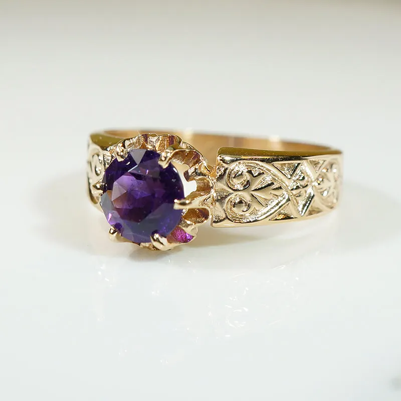 Regal Amethyst Recycled Gold Ring by 720