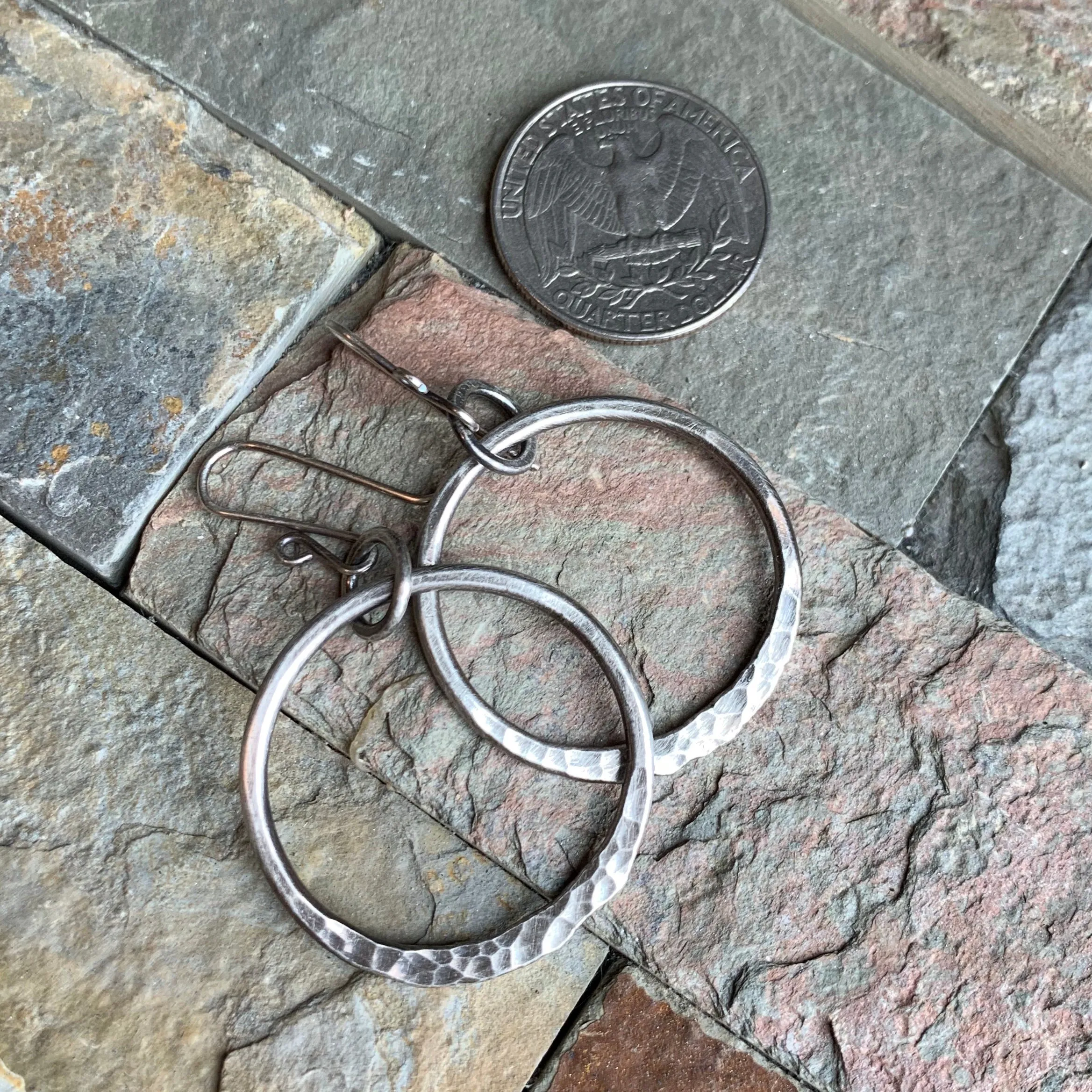 Ring of Fire Earrings ~ Medium Oxidized