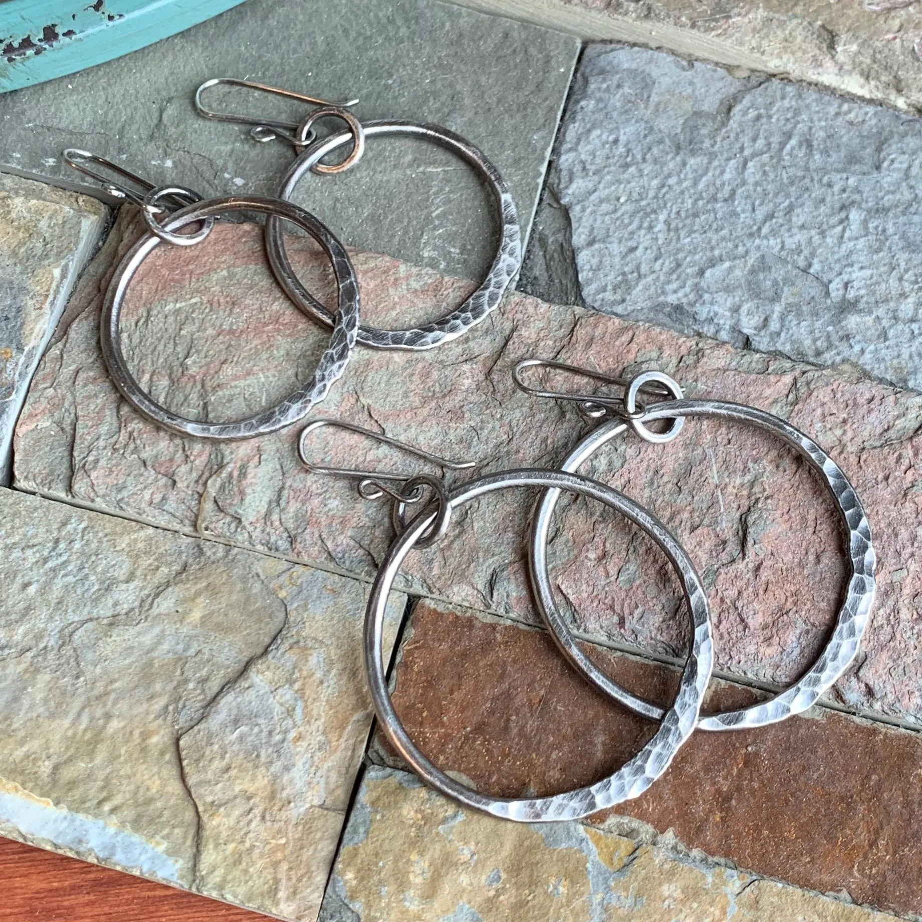 Ring of Fire Earrings ~ Medium Oxidized