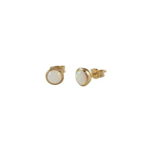 ROUND CZELLINE OPAL STUDS