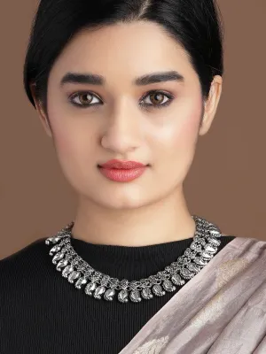 Rubans Silver-Toned Statement Necklace