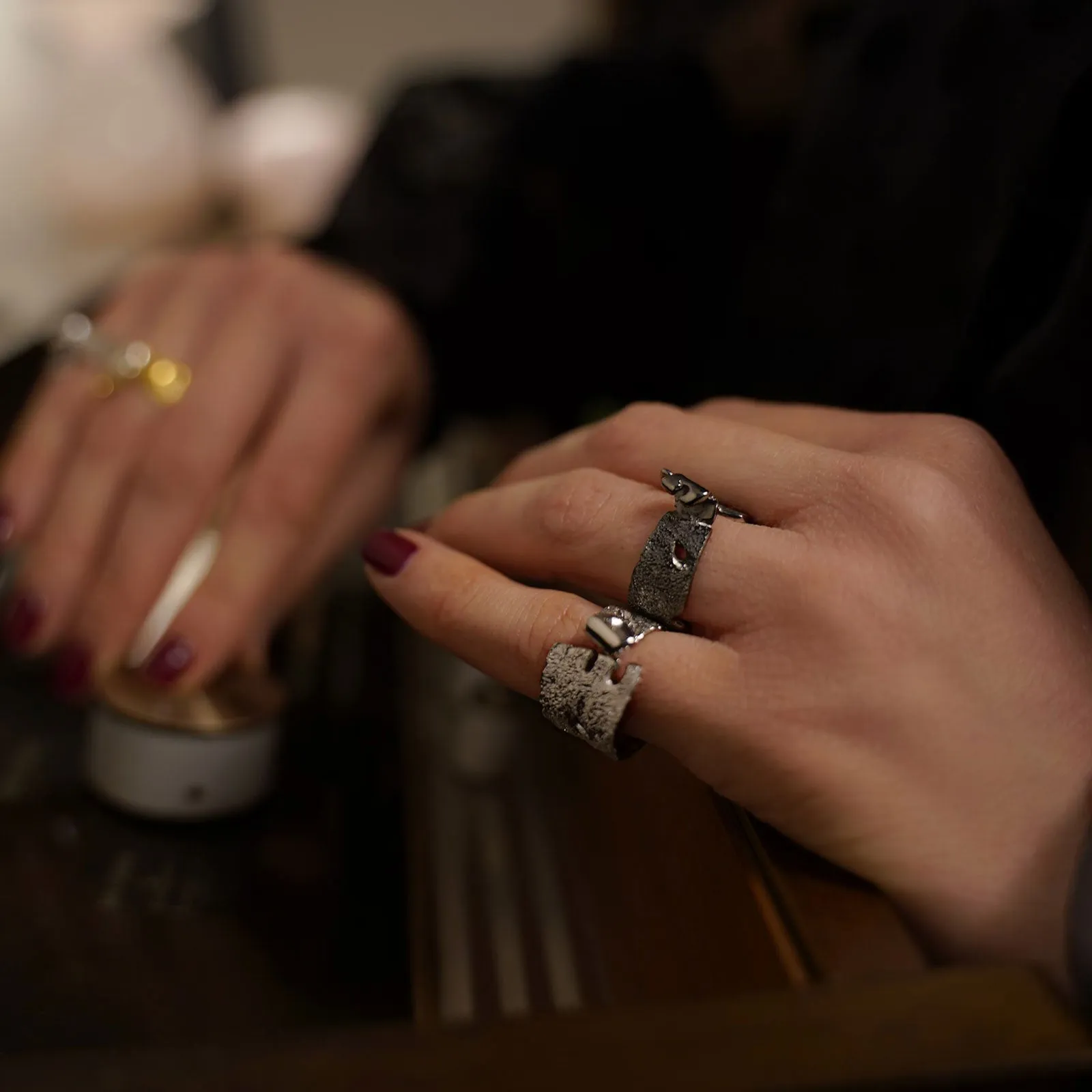 Rythmos Black Rhodium Ring