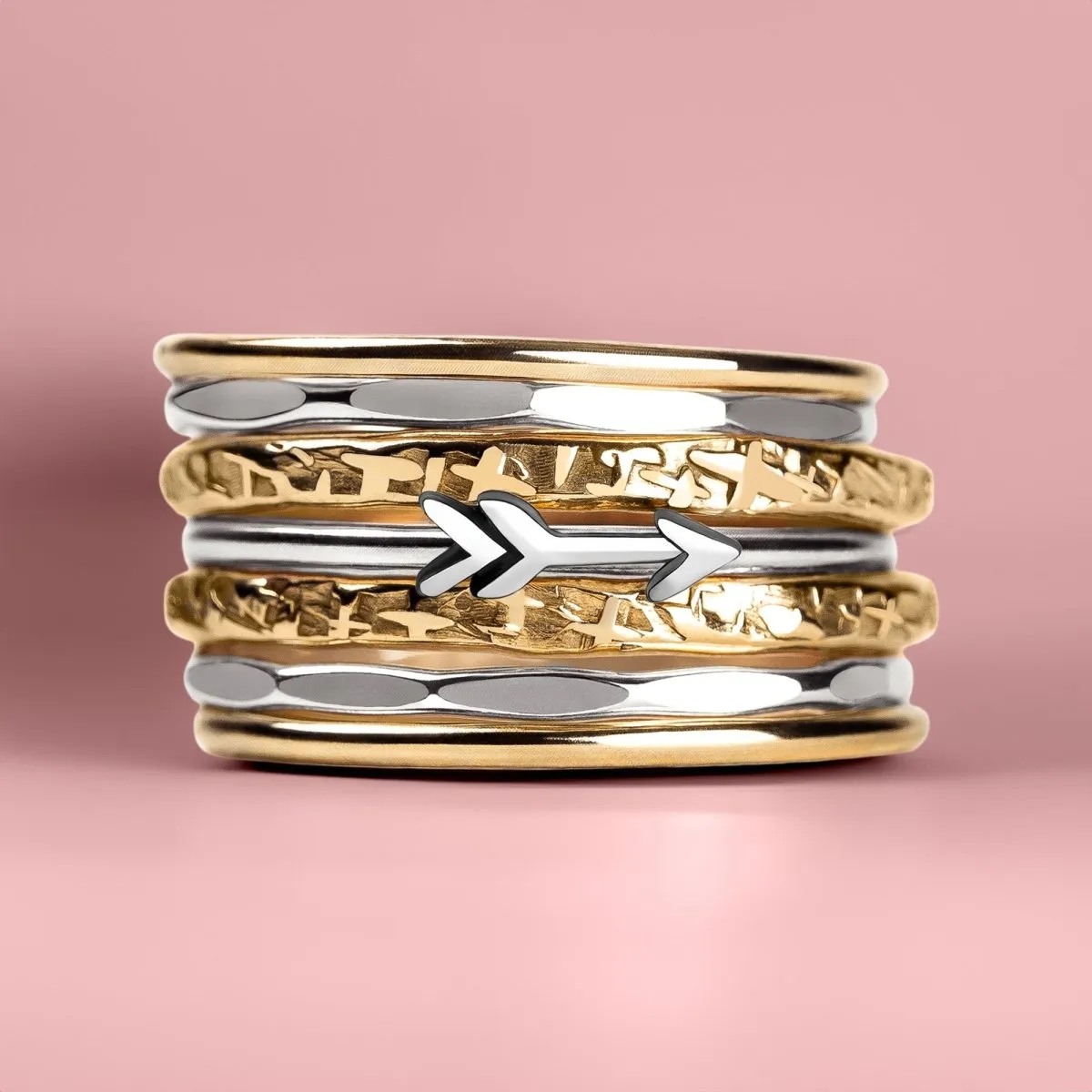 Set of 7 Arrow Stacking Rings