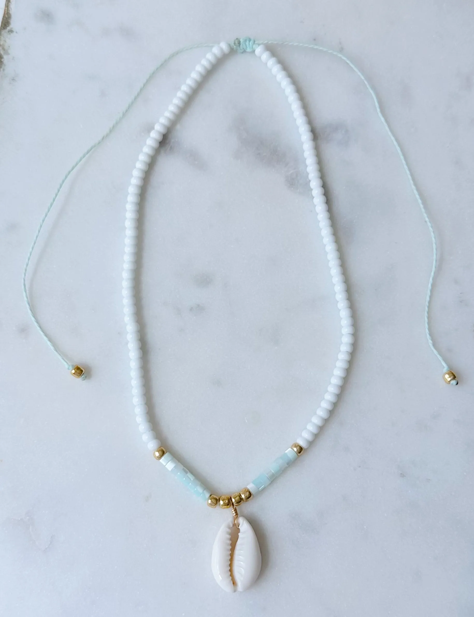 Shell beaded necklaces