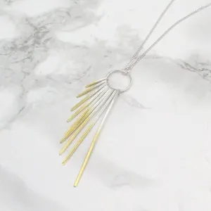 Shimmer Dainty 5 Sticks Cascade Pendant