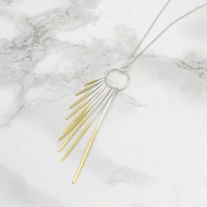 Shimmer Dainty 5 Sticks Cascade Pendant