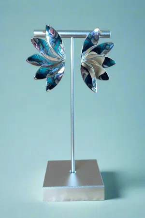 Silver Half Petal Earrings