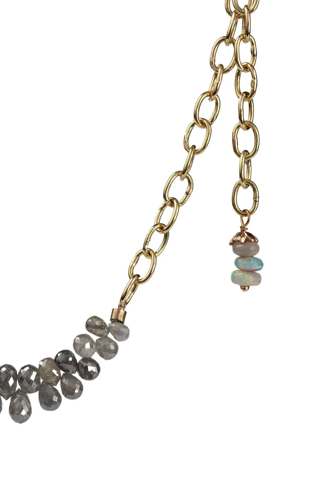 SIMBI BRACELET, OPAL - DIAMOND DROPS
