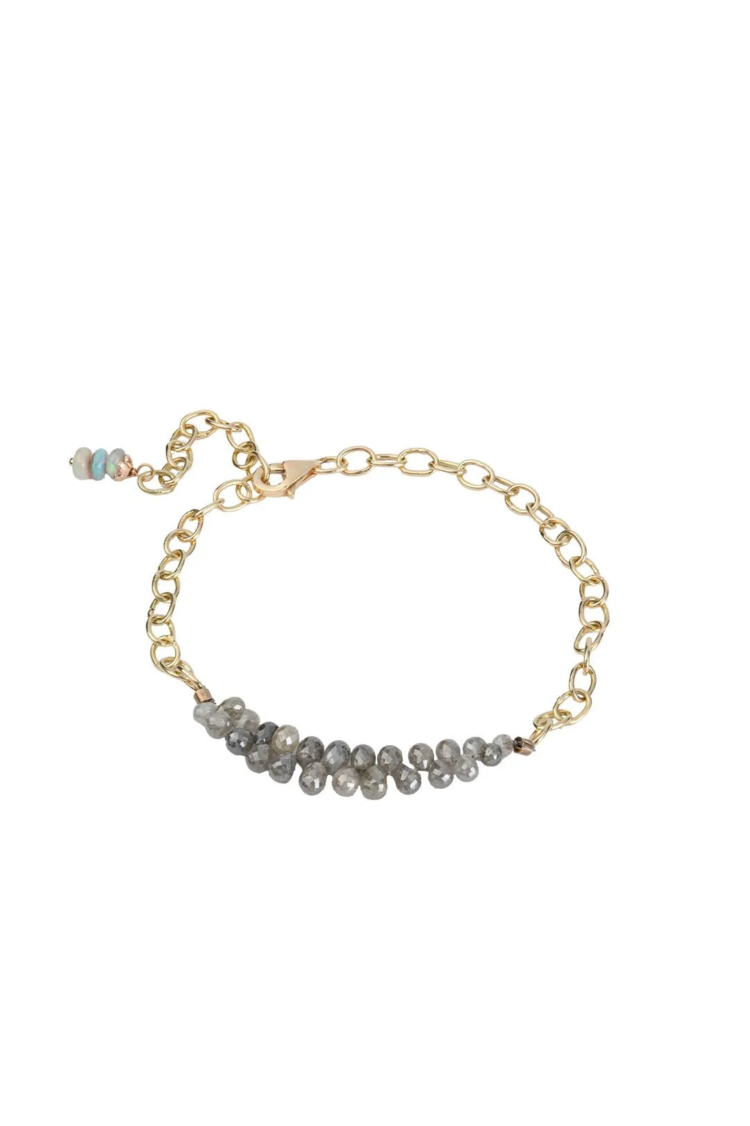 SIMBI BRACELET, OPAL - DIAMOND DROPS
