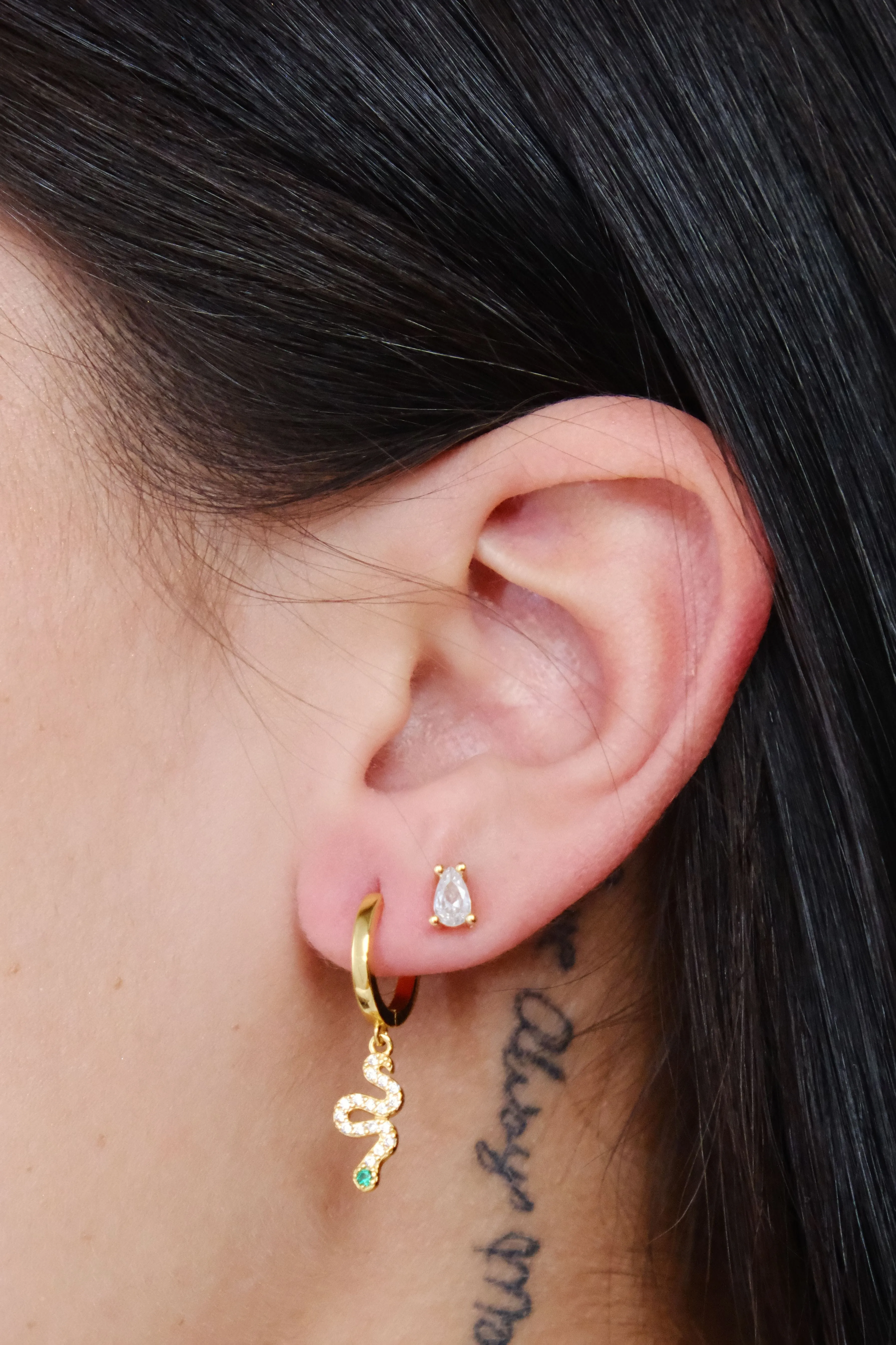 Slither Sterling Silver Charm Dangle Earrings