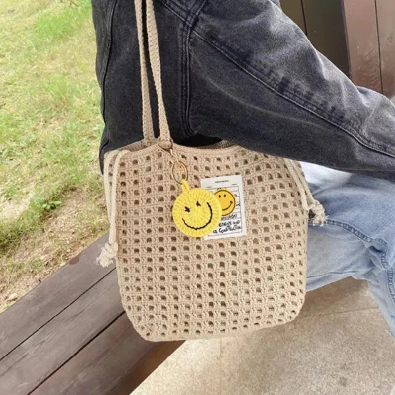 Sohiwoo Handwoven sunflower flower crossbody bag with exquisite craftsmanship, fashionable and beautiful women's handbag