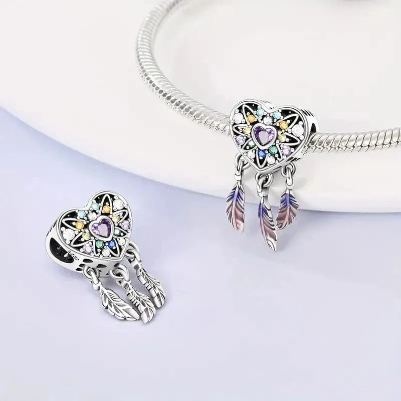 Spiritual Heart Dreamcatcher Charm