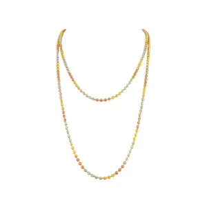 Stella Tricolor Necklace, Sterling Silver