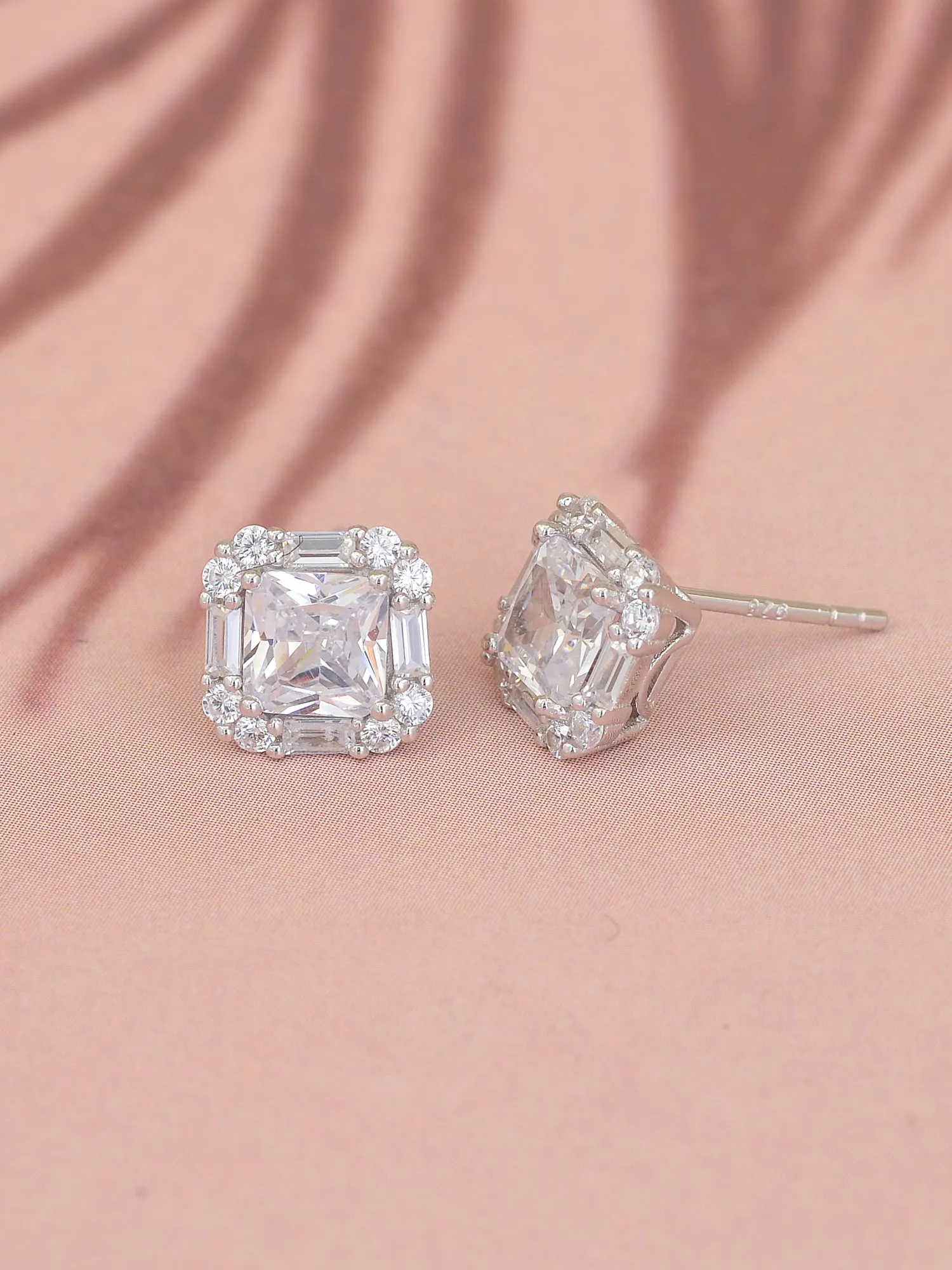 Stunning Square 1 Carat American Diamond Earring