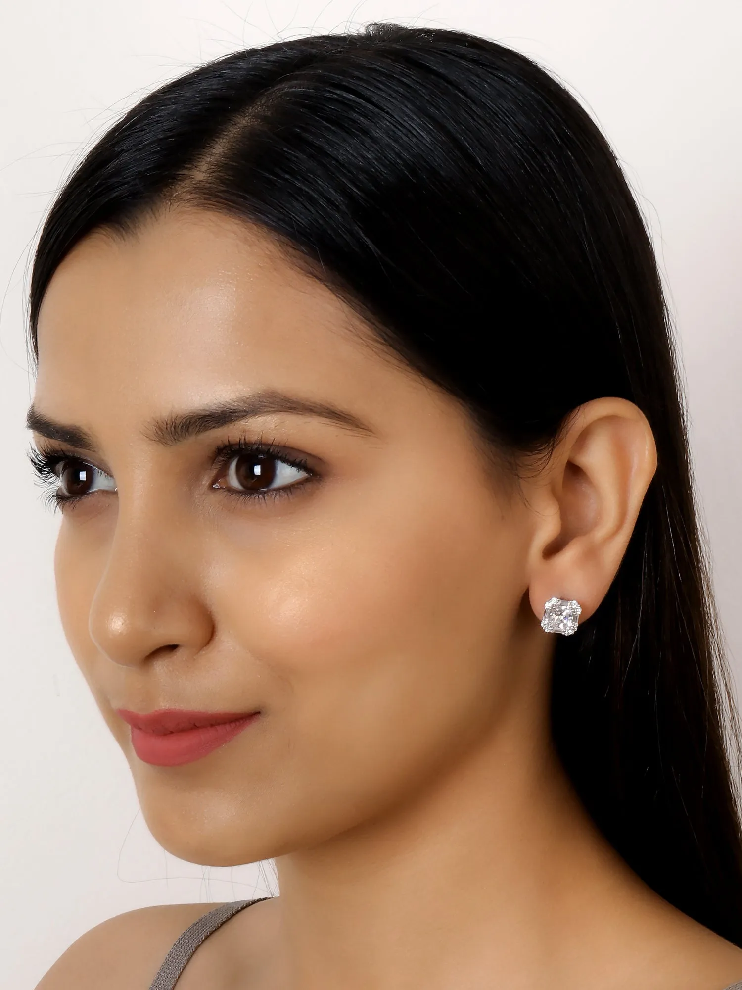 Stunning Square 1 Carat American Diamond Earring