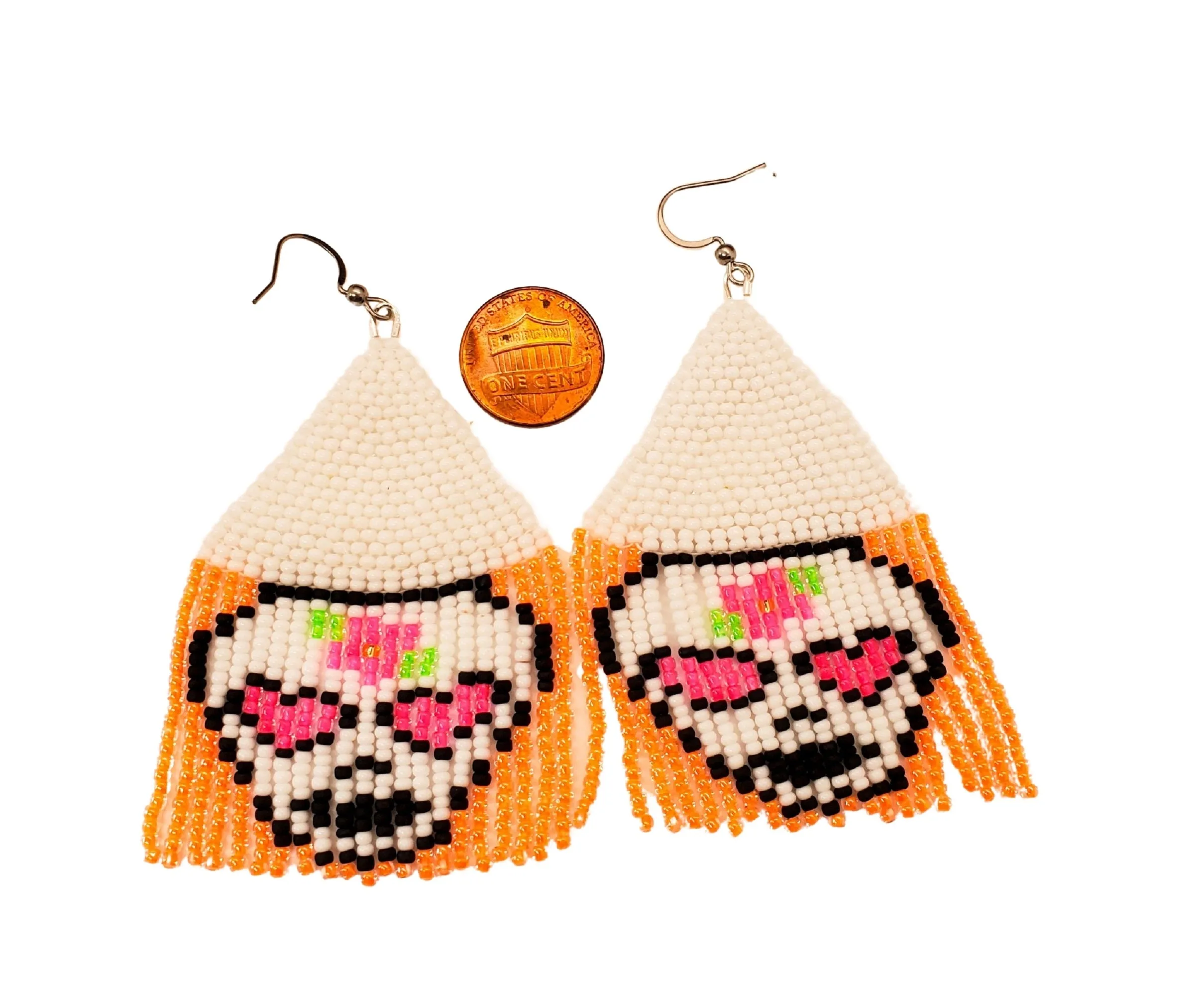 Sugar Skull Earrings ~ Fun Pastel Goth Halloween Earrings