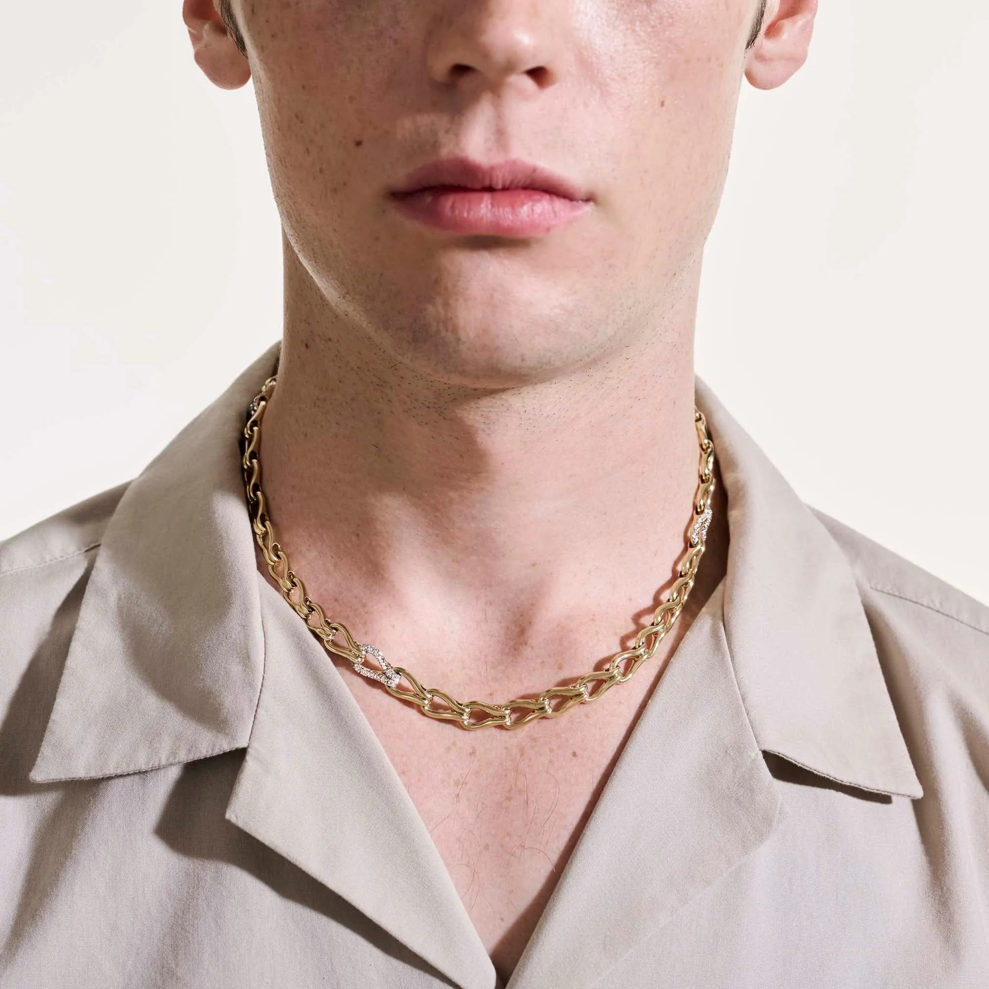 Surf Necklace, Gold, Diamonds, 8.5MM|NGGX90109222DI