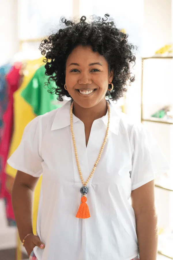 The Chalmers Tassel Necklace in Orange