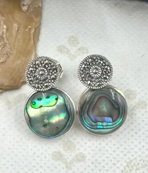 The Silver Marcasite Earrings (sea-shell)