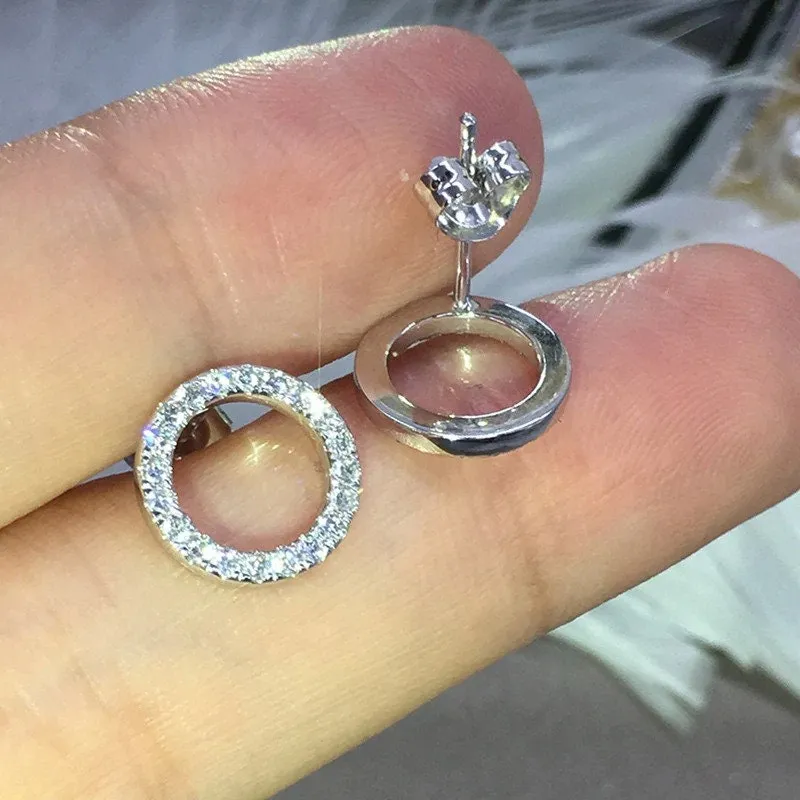 Tiny wreath Studs Earrings Tiny earrings CZ Wreath Earrings Sterling Silver Dainty Earrings Tiny Earrings Last Minute Gift for Her Birthday