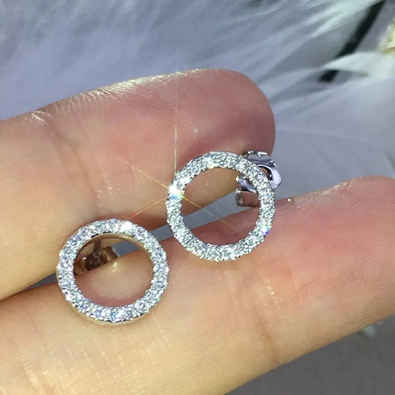 Tiny wreath Studs Earrings Tiny earrings CZ Wreath Earrings Sterling Silver Dainty Earrings Tiny Earrings Last Minute Gift for Her Birthday