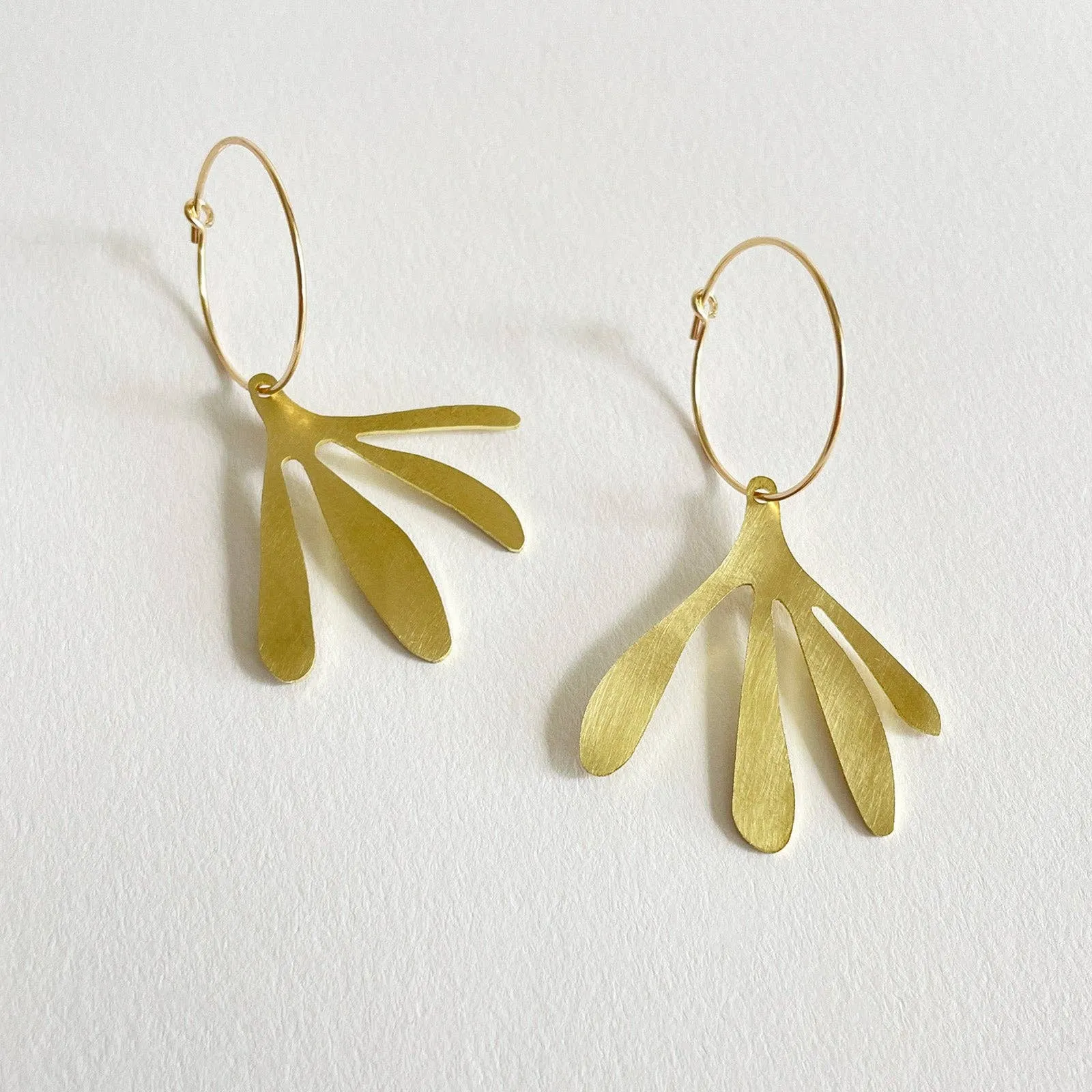 Tom Pigeon : Brass Arame Earrings