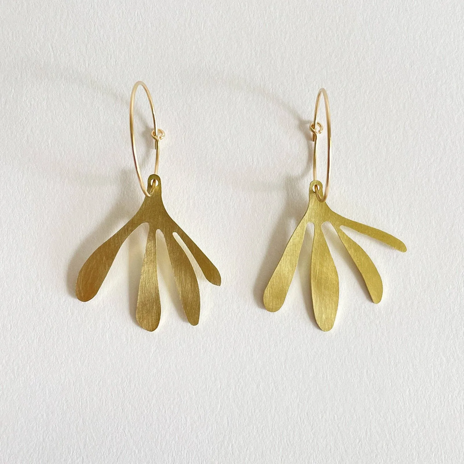 Tom Pigeon : Brass Arame Earrings