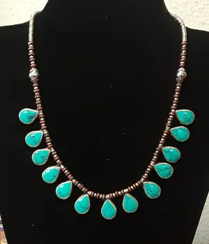 Traditional Necklace from Afghanistan - Green Stones