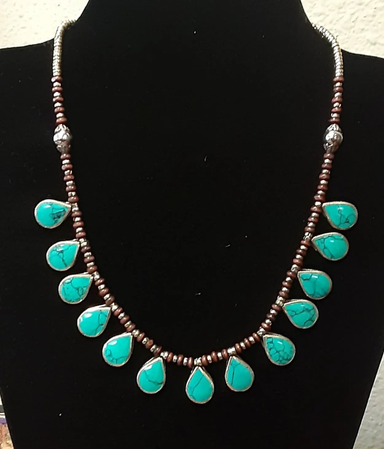 Traditional Necklace from Afghanistan - Green Stones