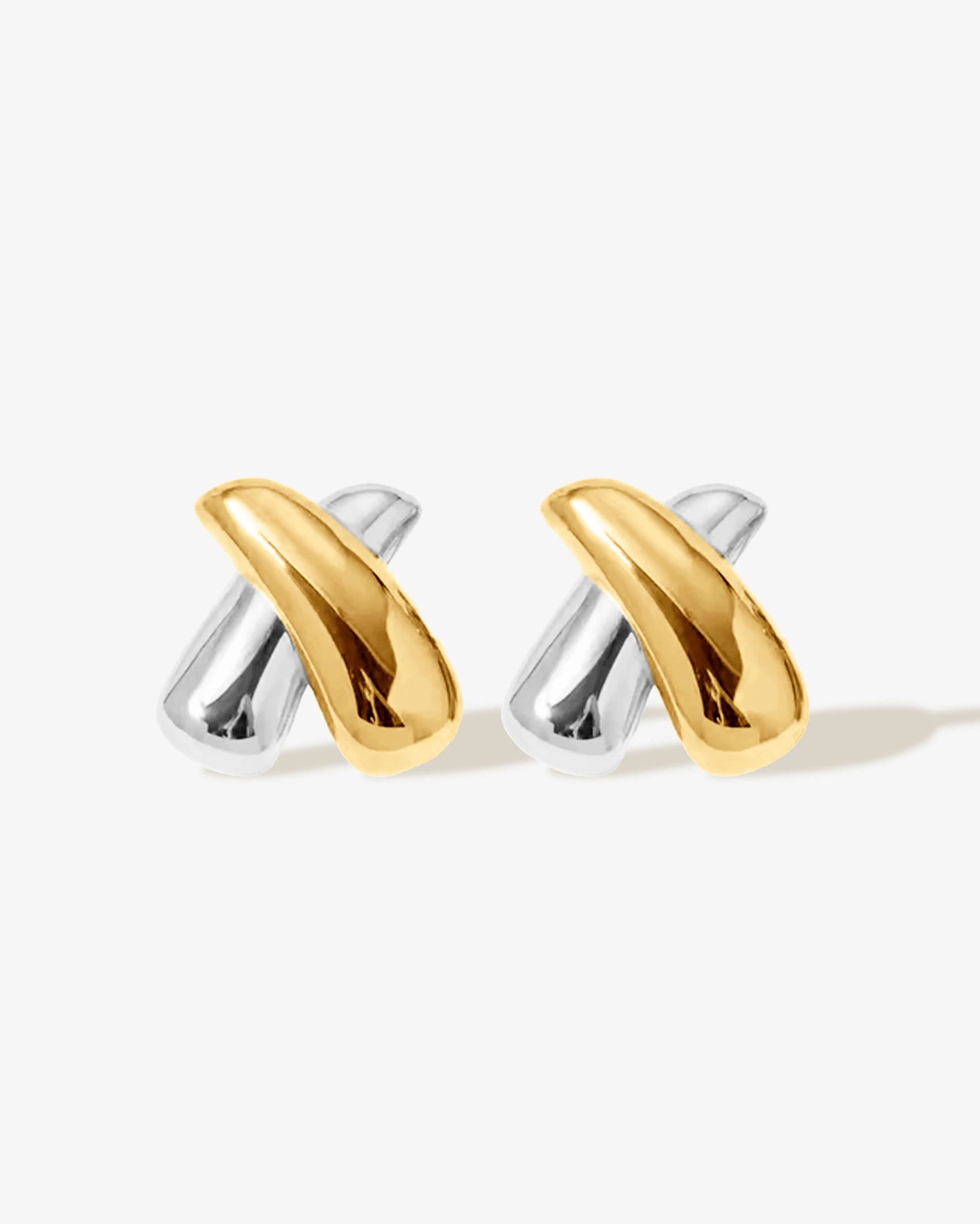 Two-tone Cross Studs