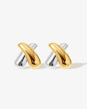 Two-tone Cross Studs