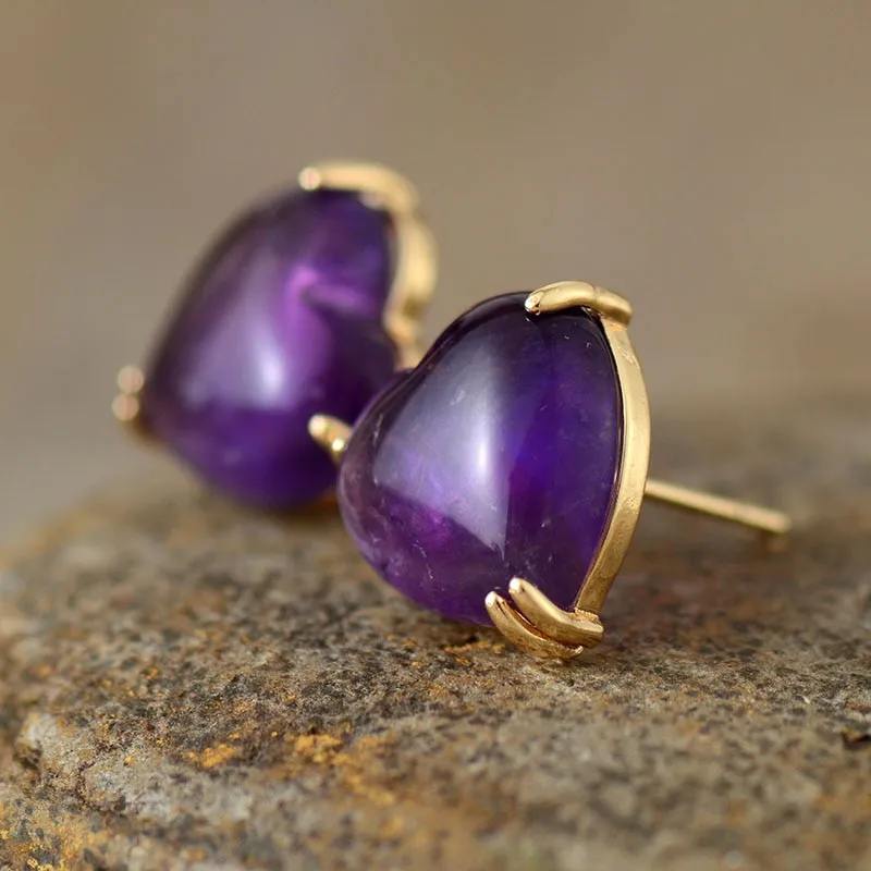 Unique Garnet Earrings with Amethyst, Lapis Lazuli, and Labradorite Benefits