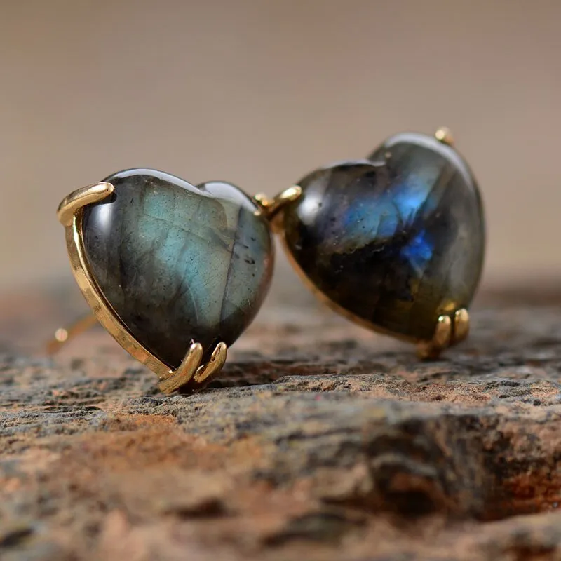 Unique Garnet Earrings with Amethyst, Lapis Lazuli, and Labradorite Benefits