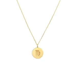 Virgo Organic Disc Pendant Necklace