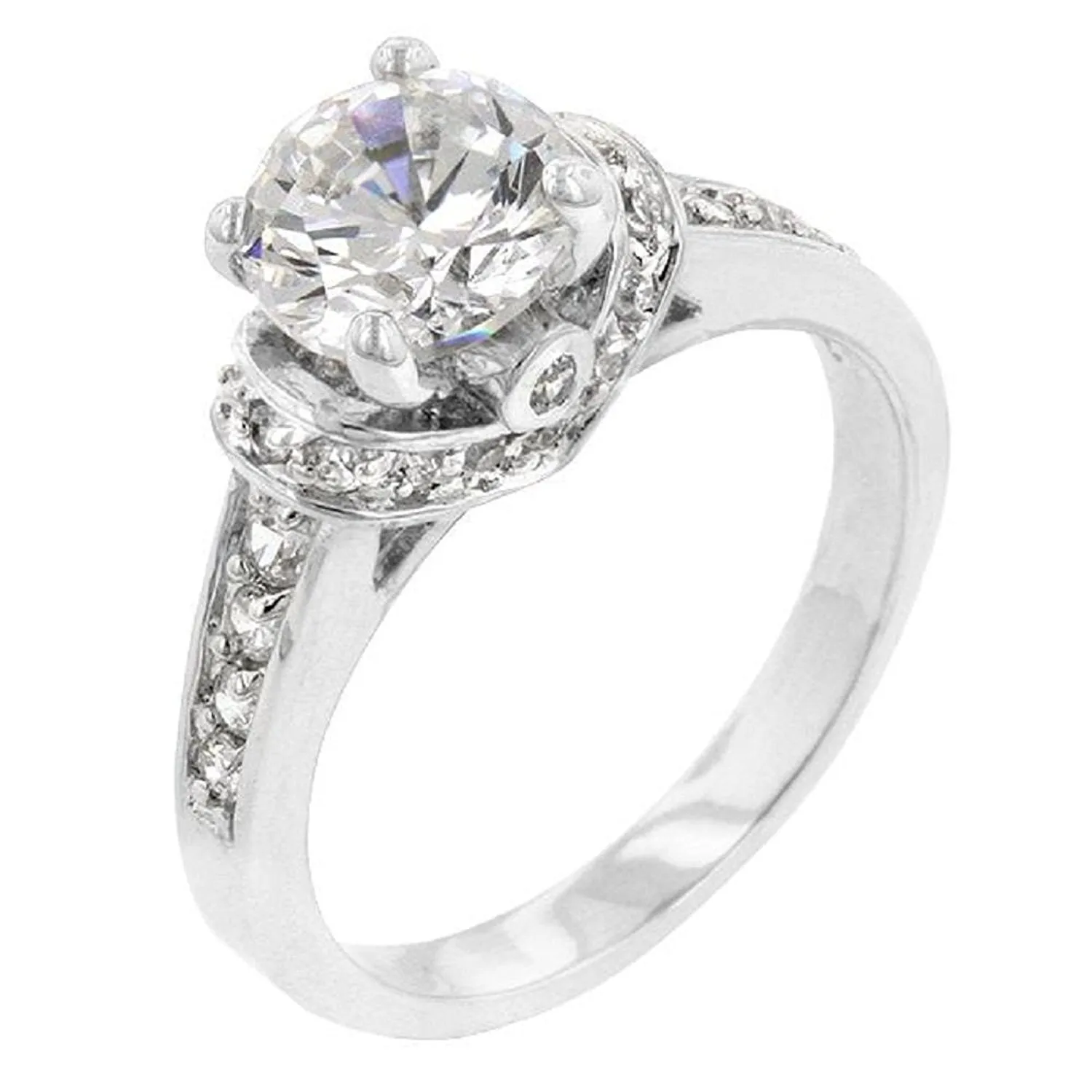 WildKlass Rhodium Plated Regal Ring