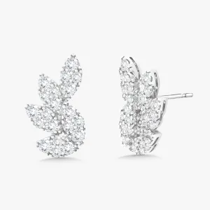 Willow Curved Ivy Diamond Earrings 1.06 ctw