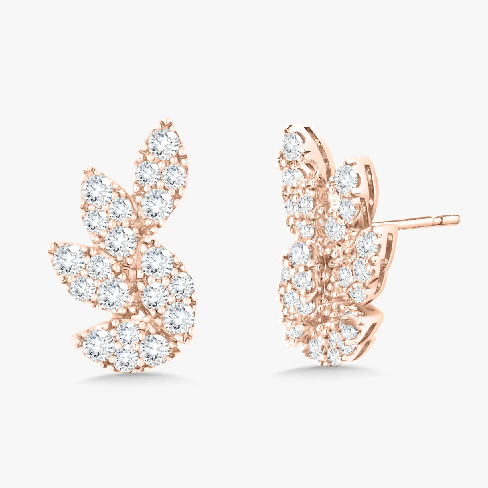 Willow Curved Ivy Diamond Earrings 1.06 ctw