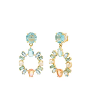 Wreath Stone Drop Studs