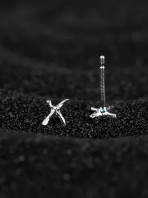 X Studs: Silver